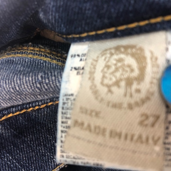 Diesel Liv Embroidered Tall Slim Straight Jeans 27 - Picture 7 of 8